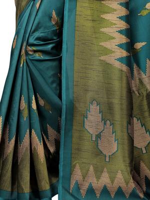 chevron printed saree with blouse - 17526670 - Standard Image - 4