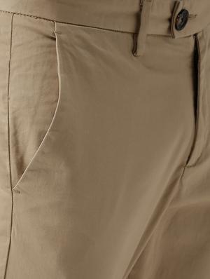 beige solid chinos - 17526701 - Standard Image - 5