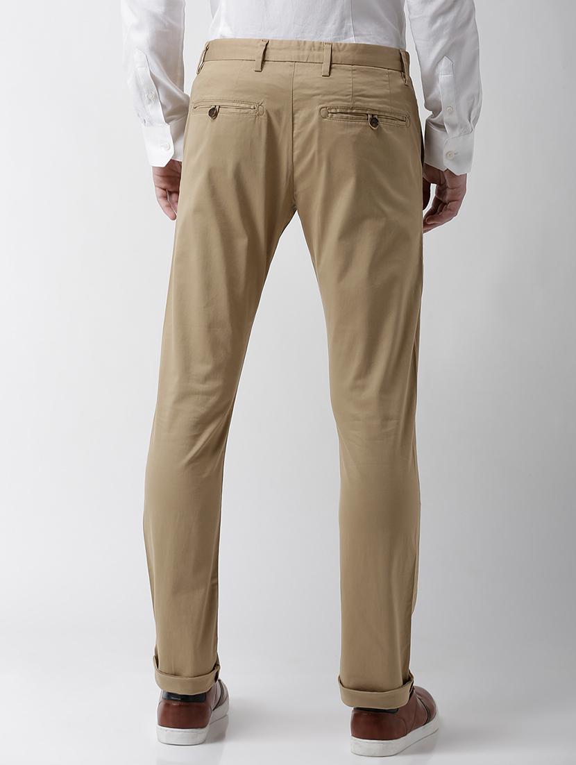 beige solid chinos - 17526701 - Zoom Image - 3