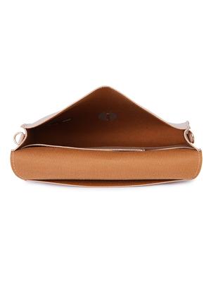 beige leatherette (pu) regular sling bag - 17527545 - Standard Image - 3
