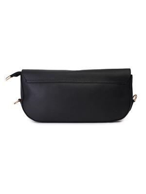 black leatherette (pu) sling bag - 17527561 -  Standard Image - 1