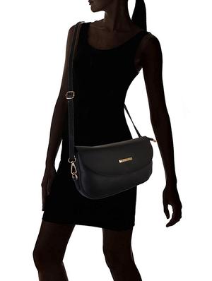 black leatherette (pu) regular sling bag - 17527561 - Standard Image - 6
