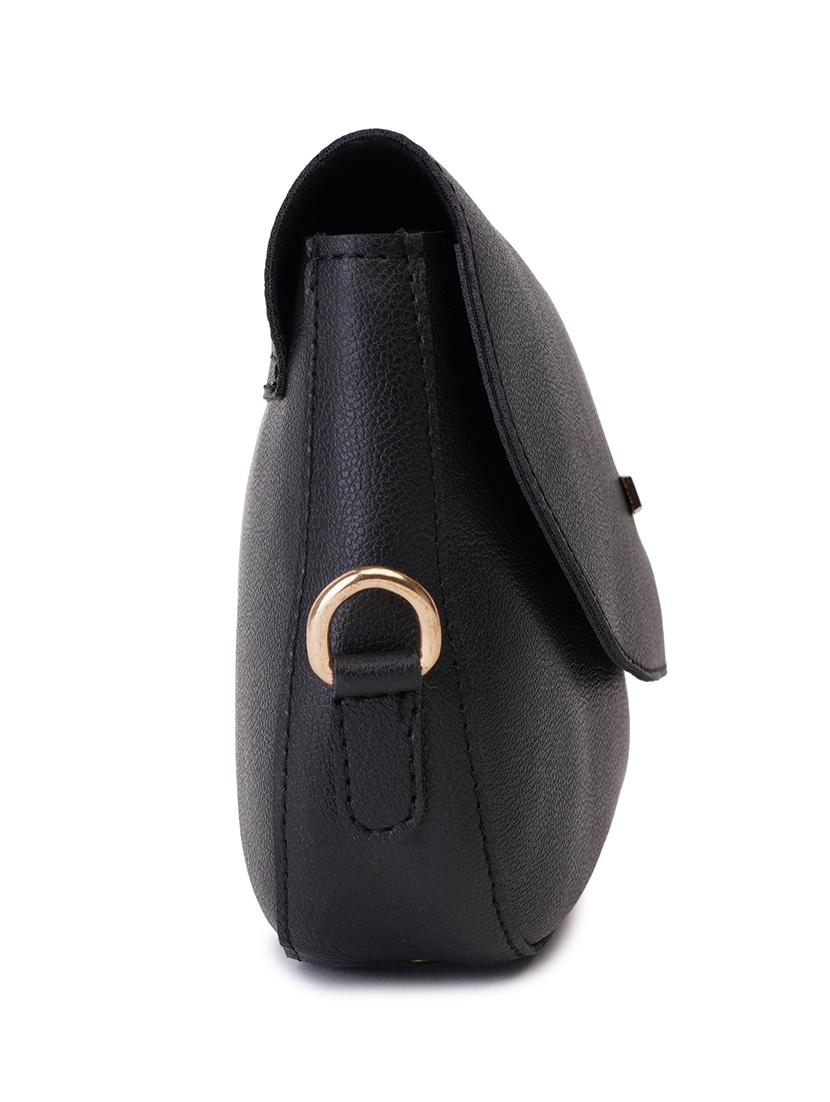 black leatherette (pu) regular sling bag - 17527561 - Zoom Image - 4
