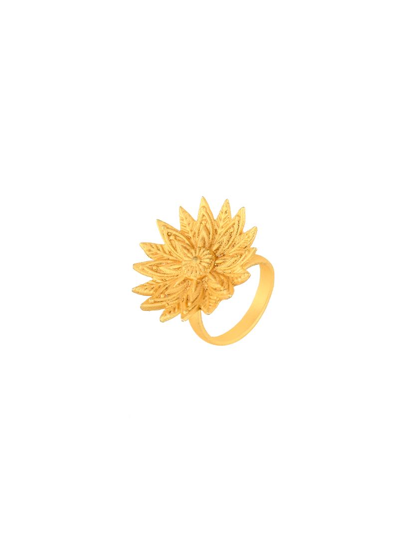 gold brass finger ring - 17527602 - Zoom Image - 2