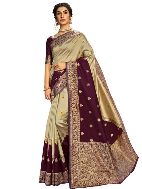 self design paithani saree with blouse - 17527827 - Standard Image - 1