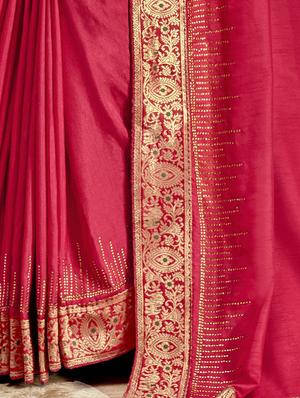 plain bordered saree with blouse - 17527851 - Standard Image - 3