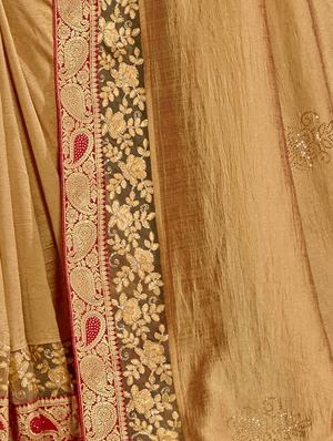 embellished bordered saree with blouse - 17527860 - Standard Image - 3
