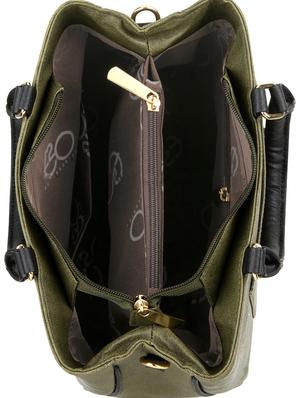 green leatherette (pu) regular satchel - 17528172 - Standard Image - 3