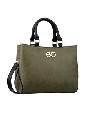 green leatherette (pu) regular satchel - 17528172 - Standard Image - 4