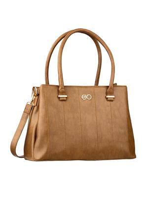 brown leatherette (pu) regular satchel - 17528176 - Standard Image - 4