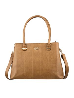 brown leatherette (pu) regular satchel - 17528176 - Standard Image - 5