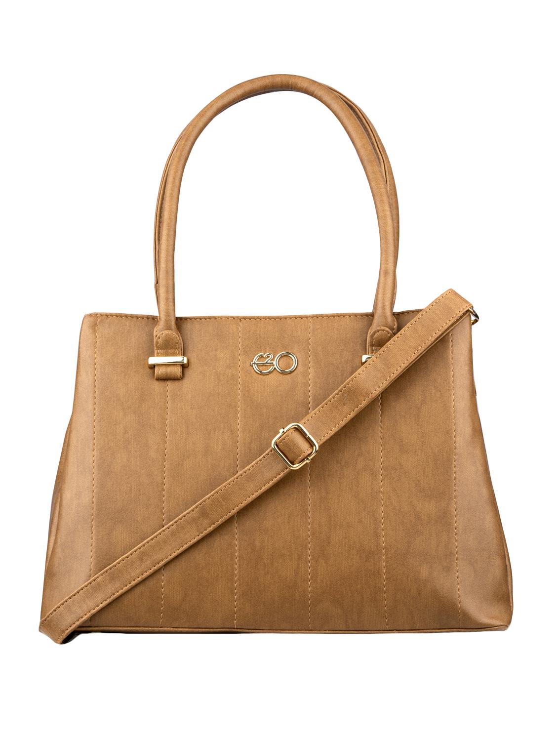 brown leatherette (pu) regular satchel - 17528176 - Zoom Image - 1