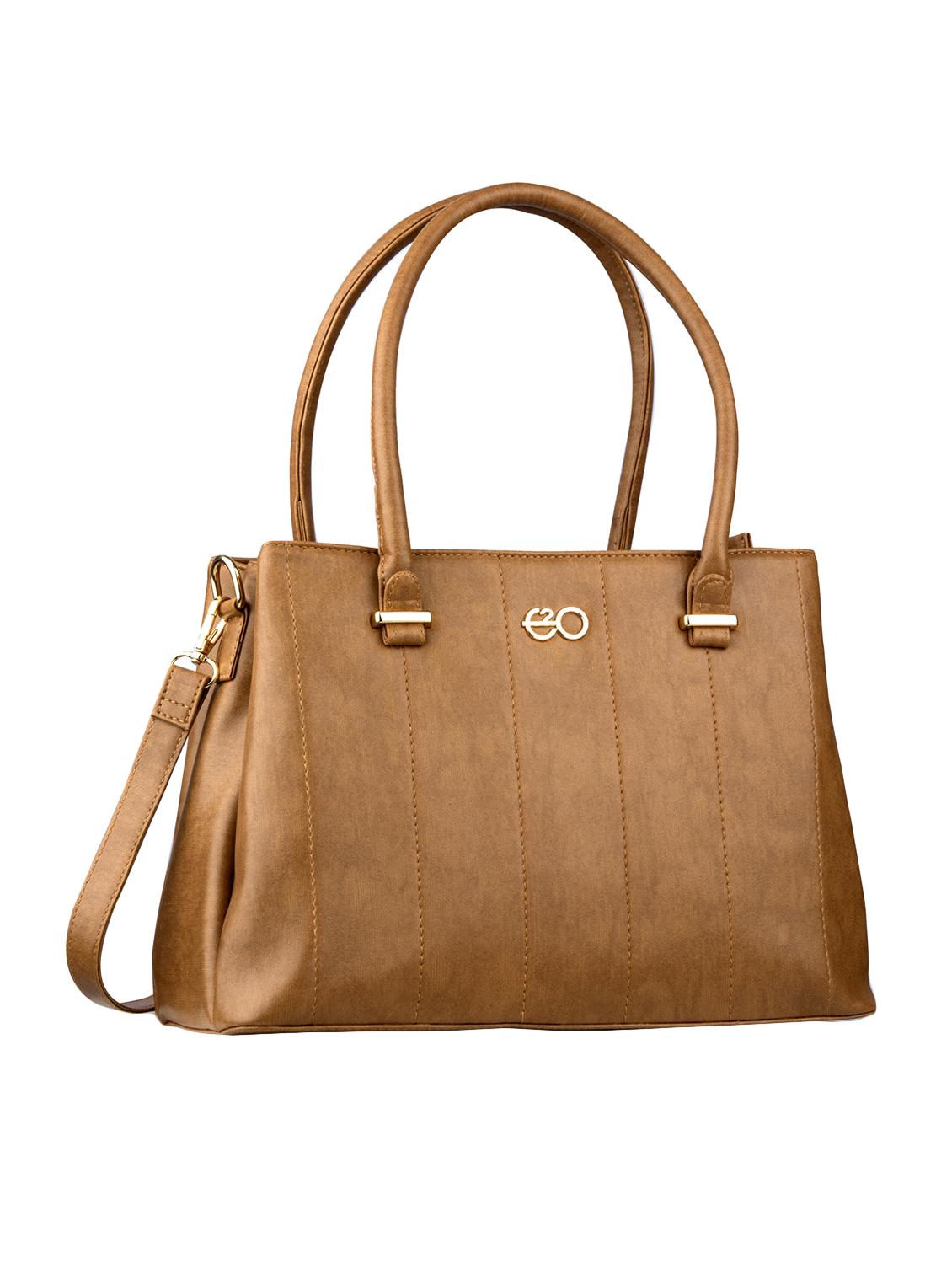 brown leatherette (pu) regular satchel - 17528176 - Zoom Image - 4