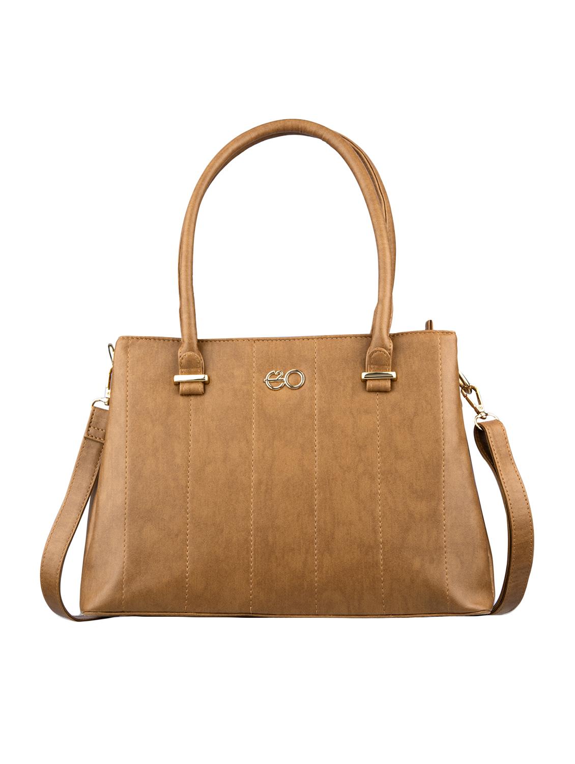brown leatherette (pu) regular satchel - 17528176 - Zoom Image - 5