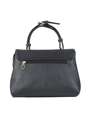 black leatherette (pu) regular satchel - 17528178 - Standard Image - 2