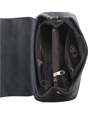 black leatherette (pu) regular satchel - 17528178 - Standard Image - 3