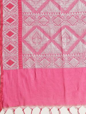 self design bhagalpuri saree with blouse - 17528256 - Standard Image - 4