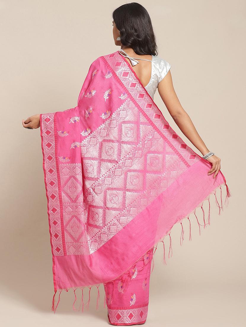 self design bhagalpuri saree with blouse - 17528256 - Zoom Image - 2
