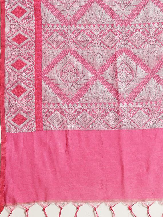 self design bhagalpuri saree with blouse - 17528256 - Zoom Image - 4