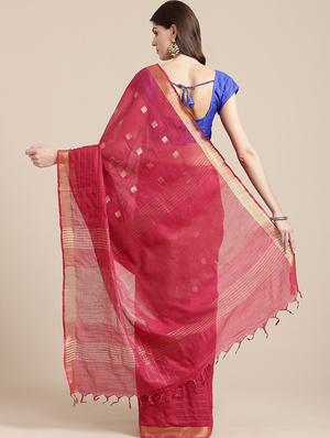 self design bhagalpuri saree with blouse - 17528261 - Standard Image - 2