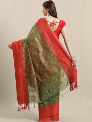 self design bhagalpuri saree with blouse - 17528265 - Standard Image - 2