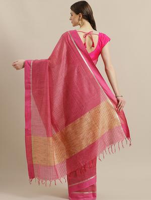 self design bhagalpuri saree with blouse - 17528284 - Standard Image - 2