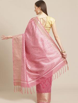 self design bhagalpuri saree with blouse - 17528300 - Standard Image - 2