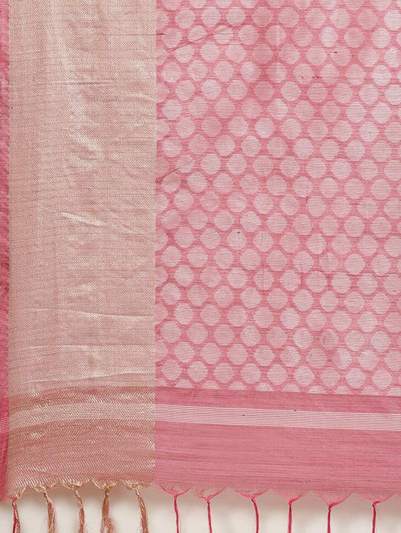 self design bhagalpuri saree with blouse - 17528300 - Zoom Image - 5
