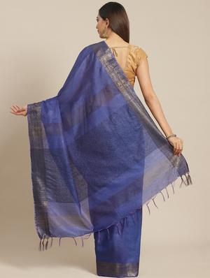 self design bhagalpuri saree with blouse - 17528337 - Standard Image - 2