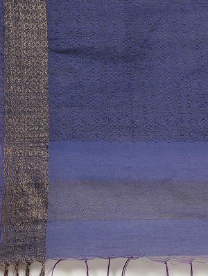 self design bhagalpuri saree with blouse - 17528337 - Standard Image - 6