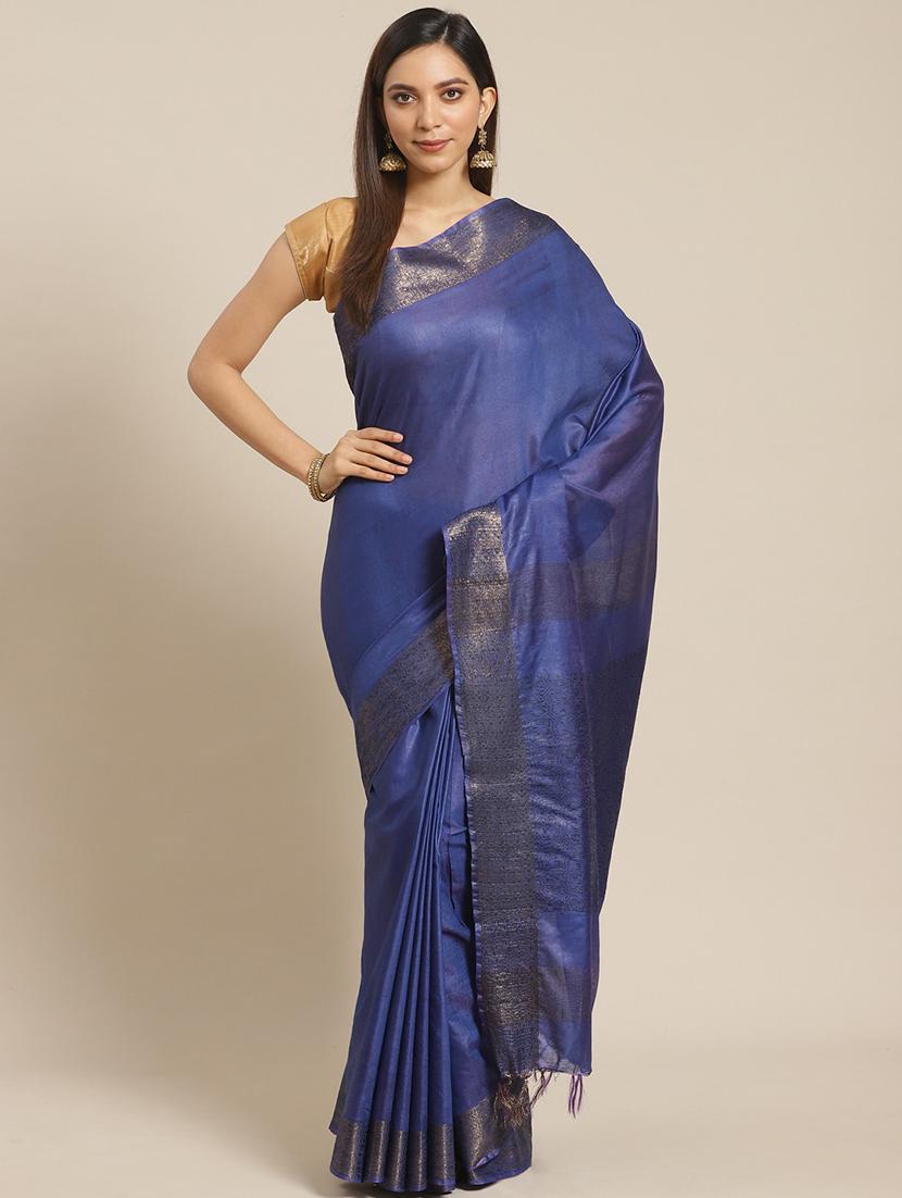 self design bhagalpuri saree with blouse - 17528337 - Zoom Image - 1
