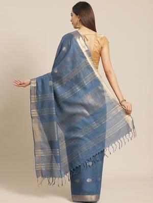 self design bhagalpuri saree with blouse - 17528368 - Standard Image - 2