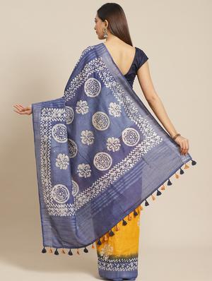 printed bhagalpuri saree with blouse - 17528376 - Standard Image - 2