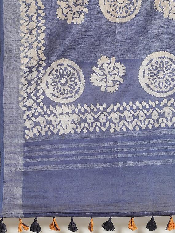 printed bhagalpuri saree with blouse - 17528376 - Zoom Image - 6