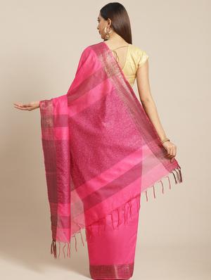 self design bhagalpuri saree with blouse - 17528395 - Standard Image - 2