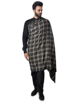 black checkered wool shawl - 17528462 - Standard Image - 2