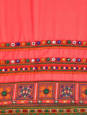 embroidered half and half saree with blouse - 17528573 - Standard Image - 5