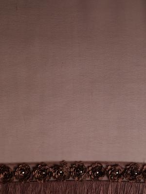 coffee brown solid saree with blouse - 17528593 - Standard Image - 4
