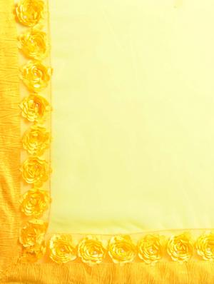 solid bordered saree with blouse - 17528597 - Standard Image - 4