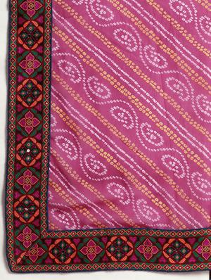 bandhani half and half saree with blouse - 17528617 - Standard Image - 5