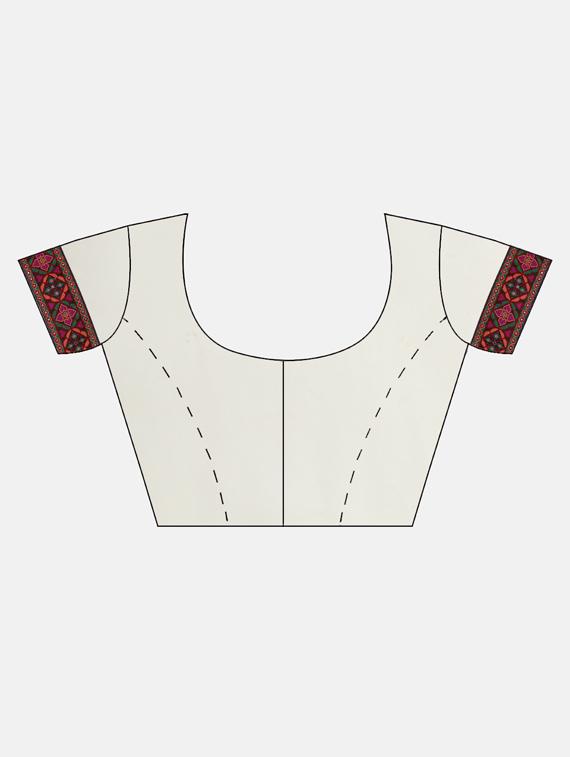 bandhani half and half saree with blouse - 17528617 - Zoom Image - 3