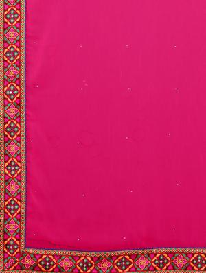 printed half & half saree with blouse - 17528632 - Standard Image - 5