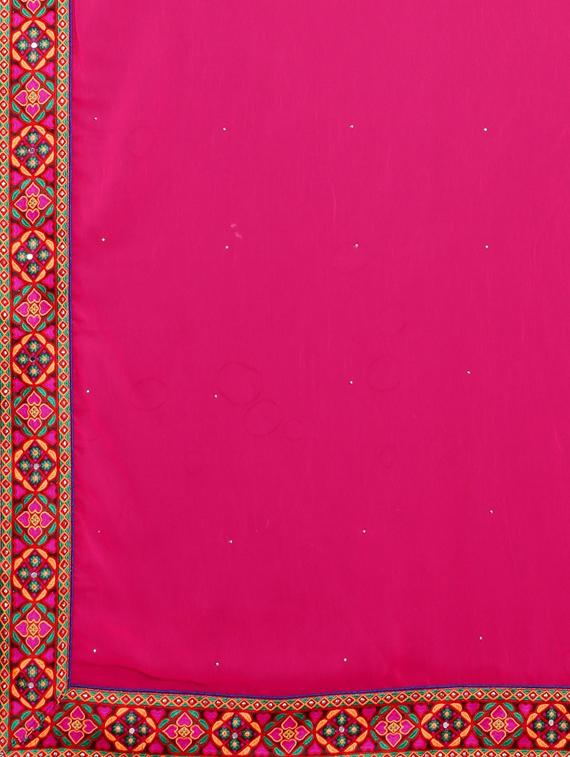 printed half & half saree with blouse - 17528632 - Zoom Image - 5