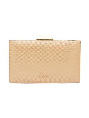 gold leatherette (pu) box clutch - 17528745 - Standard Image - 2