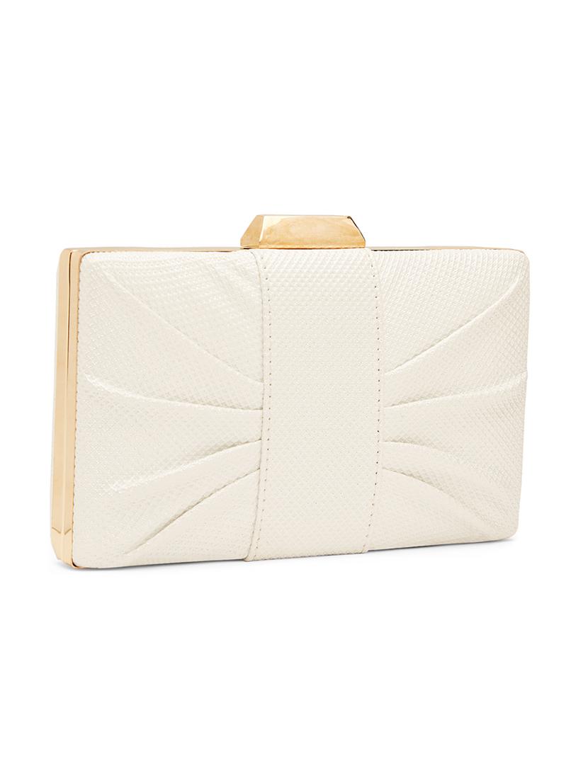 white leatherette (pu) box clutch - 17528746 - Zoom Image - 5