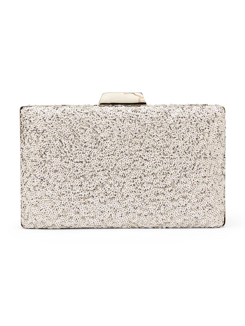 silver shimmer box clutch - 17528750 - Zoom Image - 2