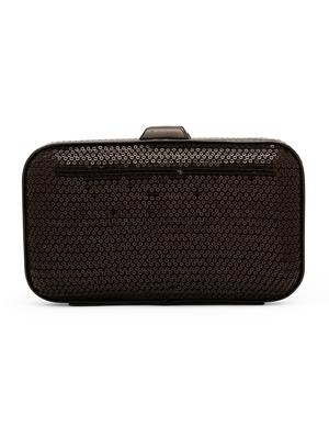 black shimmer box clutch - 17528751 - Standard Image - 2