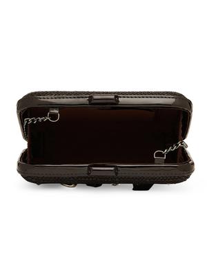 black shimmer box clutch - 17528751 - Standard Image - 3