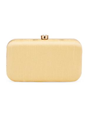 gold silk box clutch - 17528753 - Standard Image - 2