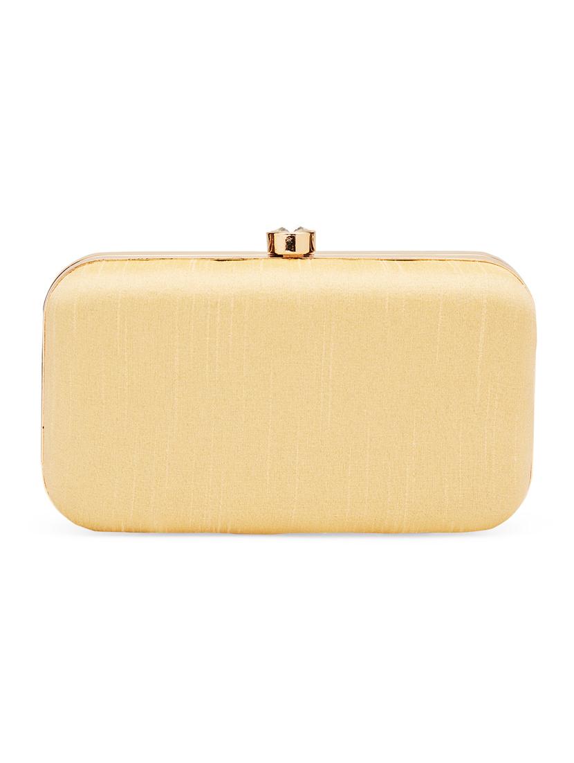 gold silk box clutch - 17528753 - Zoom Image - 2